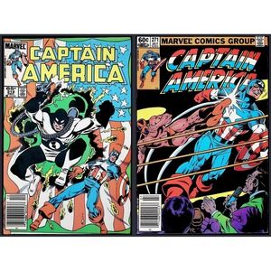 Captain America 2X Marvel Comic Lot 312 271 Newsstand 1st App Flag Smasher